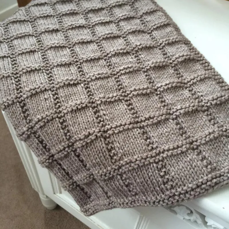 Patch Baby Blanket Knitting Pattern